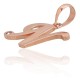 14K Red Gold Cubic Zirconia Letter Pendant “N IV”
