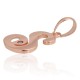 14K Red Gold Cubic Zirconia Letter Pendant “S IV”