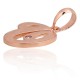 14K Red Gold Cubic Zirconia Letter Pendant “V IV”