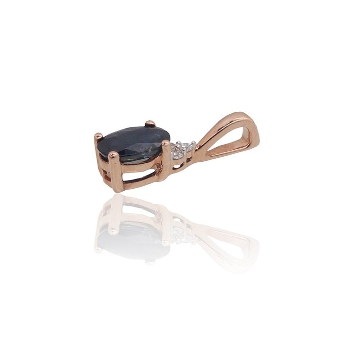 Gold Diamond and Sapphire Pendant “Constance II”