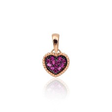 Gold Cubic Zirconia Pendant “Amor XXIV”