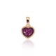 Gold Cubic Zirconia Pendant “Amor XXIV”