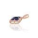 Gold Diamond and Sapphire Pendant “Diamond Flower VIII”