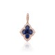 Gold Diamond and Sapphire Pendant “Diamond Flower VIII”