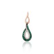 Gold Diamond and Emerald Pendant “Princess Teardrop”