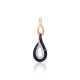 Gold Diamond and Sapphire Pendant “Princess Teardrop II”