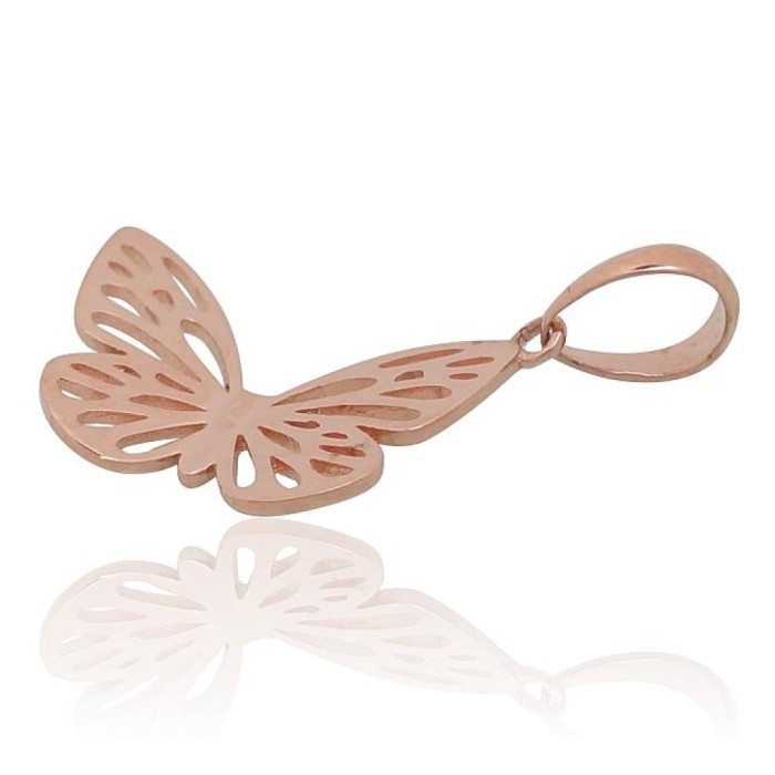 14K Red Gold Pendant “Golden Butterfly III”