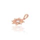 Gold Cubic Zirconia Pendant “Golden Sun XXIII”