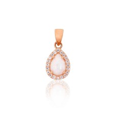 Gold Cubic Zirconia and Opalite Pendant “Masterpiece II”