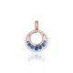 Gold Diamond and Sapphire Pendant “Athena III”