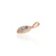 14K Red Gold Diamond and Topaz Pendant “Ocean's Glow”