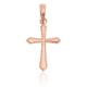 14K Red Gold Cross Pendant “Classic XIX”