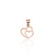 14K Red Gold Pendant “Two Hearts”