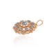 Gold Diamond and Topaz Pendant “Sky Blossom”