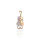 Gold Cubic Zirconia Pendant “Cat”