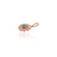 Gold Turquoise Pendant “Turquoise Flower”