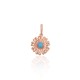 Gold Turquoise Pendant “Turquoise Flower”