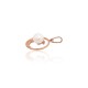Gold Cubic Zirconia and Pearl Pendant “Quiet Moon”