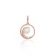 Gold Cubic Zirconia and Pearl Pendant “Quiet Moon”