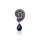 Gold Cubic Zirconia Pendant “Ocean Spiral”