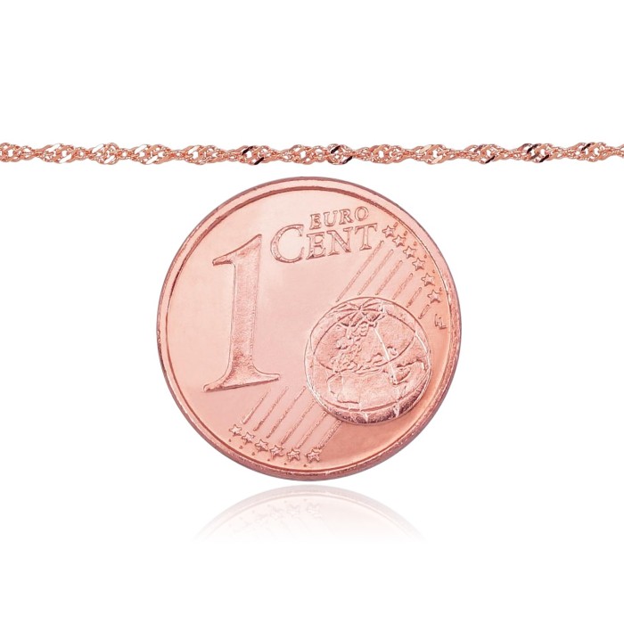 Italian Red Gold Chain “Singapore VI”
