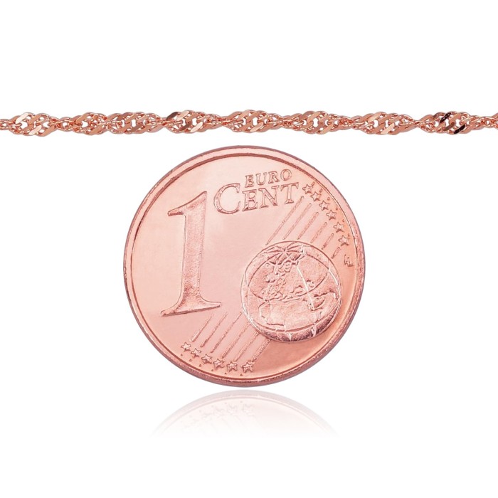 Italian Red Gold Chain “Singapore II”