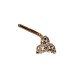 14K Red Gold Cubic Zirconia Nose Piercing “Scarlet Flower”