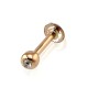 14K Red Gold Cubic Zirconia Lip Piercing “Junona IV”