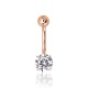 Gold Cubic Zirconia Belly Piercing “Juno Gold”