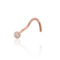 14K Red Gold Cubic Zirconia Belly Piercing “Juno Mini XIII”