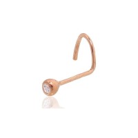14K Red Gold Cubic Zirconia Belly Piercing “Juno Mini XI”