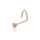 14K Red Gold Cubic Zirconia Belly Piercing “Juno Mini XI”