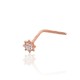 14K Red Gold Cubic Zirconia Belly Piercing “Juno Mini IV”