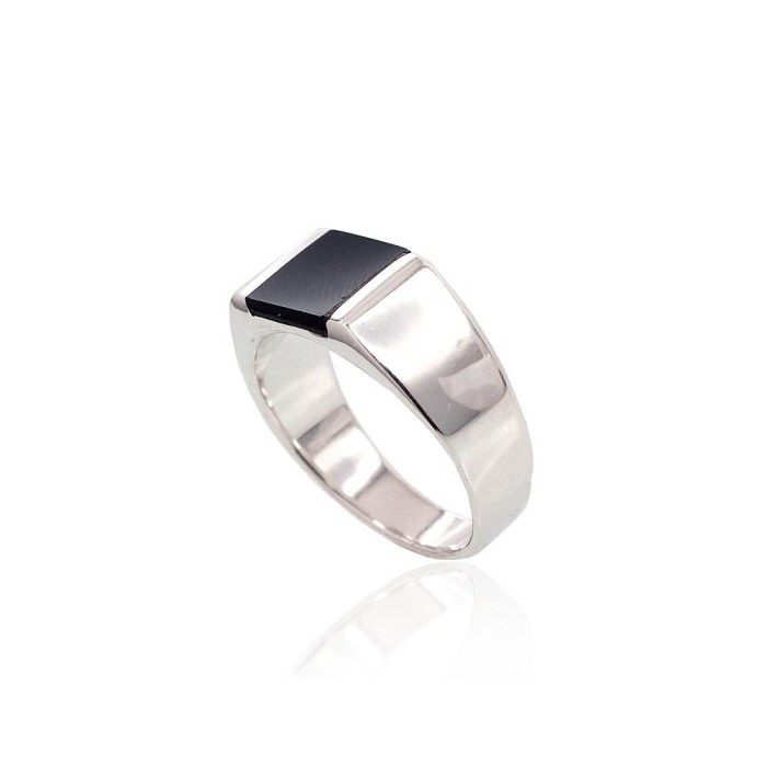 Men's Sterling Silver Onyx Ring “Bastian IV”