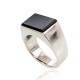 Men's Sterling Silver Onyx Ring “Bastian III”