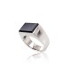 Men's Sterling Silver Onyx Ring “Bastian III”