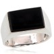 Men's Sterling Silver Onyx Ring “Bastian III”