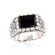 Men's Sterling Silver Onyx Ring “Vincent”