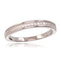 Sterling Silver Cubic Zirconia Ring “Shining Path VII”