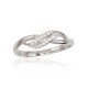 Sterling Silver Cubic Zirconia Ring “Crystal Wave”