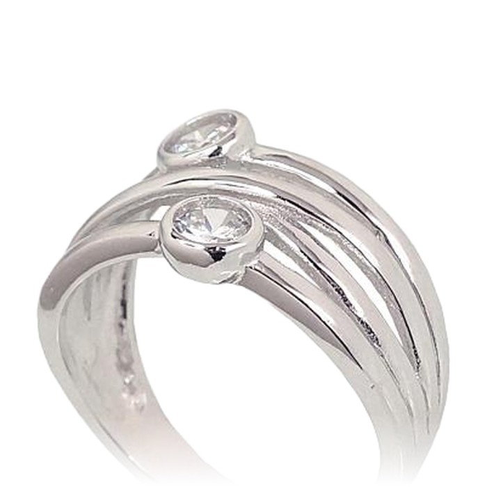 Sterling Silver Cubic Zirconia Ring “Orbita II”