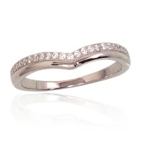 Sterling Silver Cubic Zirconia Ring “Path of Light”