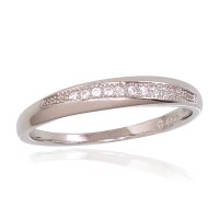 Sterling Silver Cubic Zirconia Ring “Shining Path V”