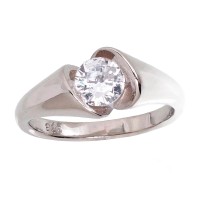 Sterling Silver Cubic Zirconia Ring “Rotunda”