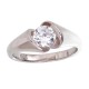 Sterling Silver Cubic Zirconia Ring “Rotunda”