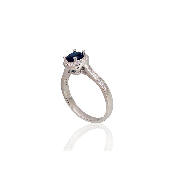 Sterling Silver Cubic Zirconia Ring “Hearts and Arrows”