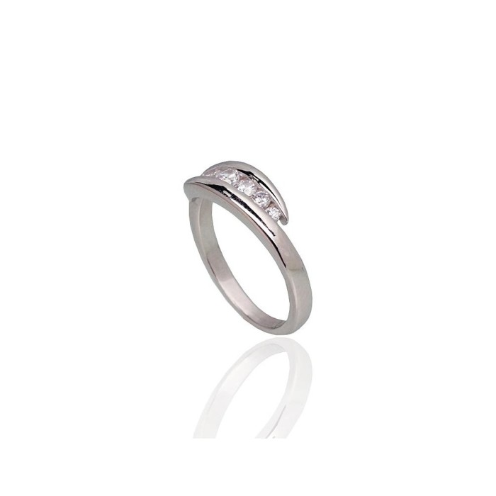 Sterling Silver Cubic Zirconia Ring “Camellia II”