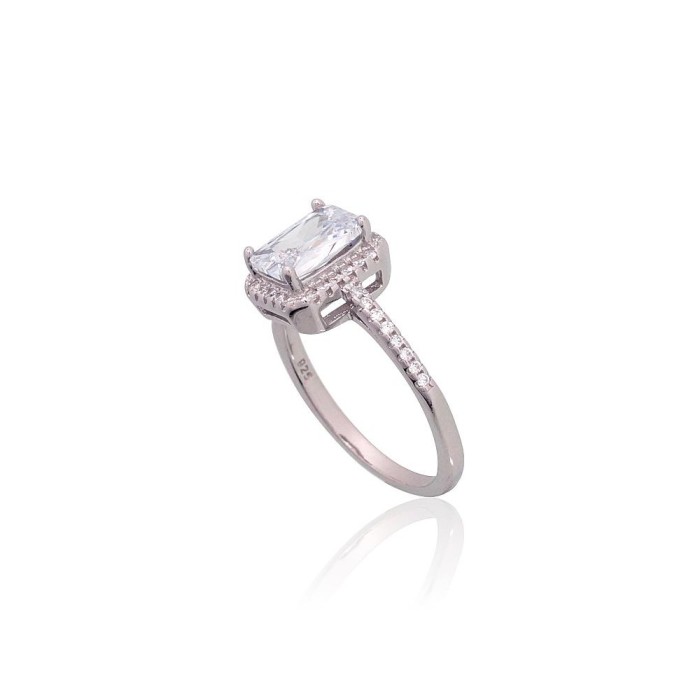 Sterling Silver Cubic Zirconia Ring “Lourdes II”