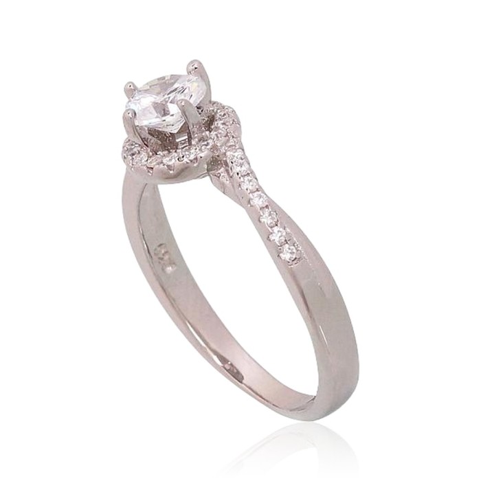 Sterling Silver Cubic Zirconia Ring “Junona XV”