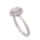 Sterling Silver Cubic Zirconia Ring “Stone Flower VII”